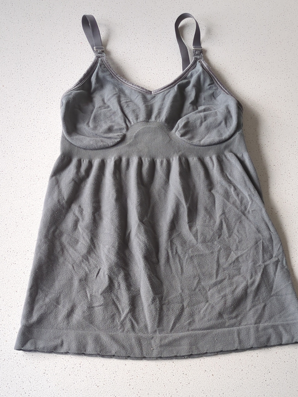 FREE W Purchase Seamless Gray Support Chemise with Adjustable Straps Nursing